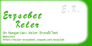 erzsebet keler business card